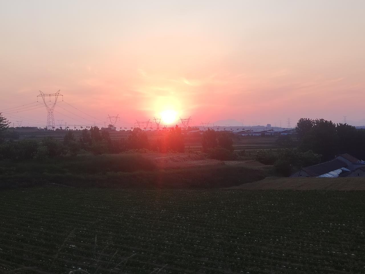 晒一张晚霞的图片