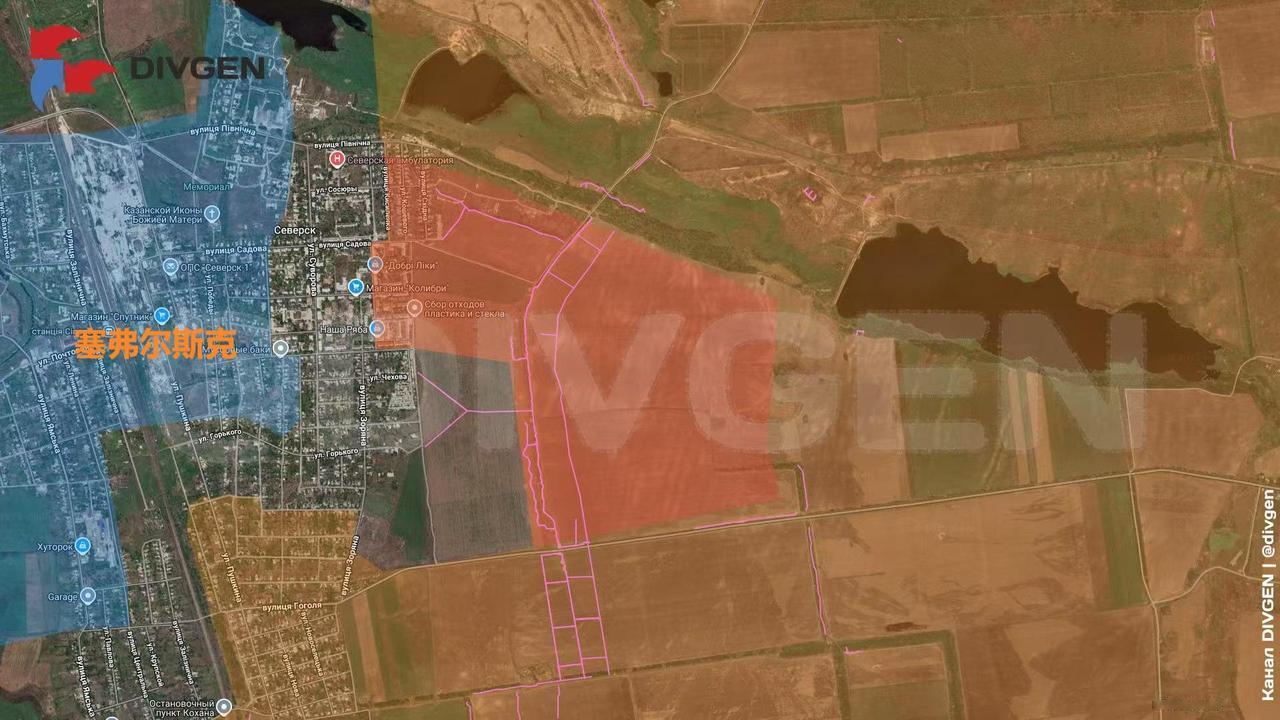 顿涅茨克北部塞弗尔斯克，南部集群攻破乌军在该城的东部防线，已大举进入该城东部，在