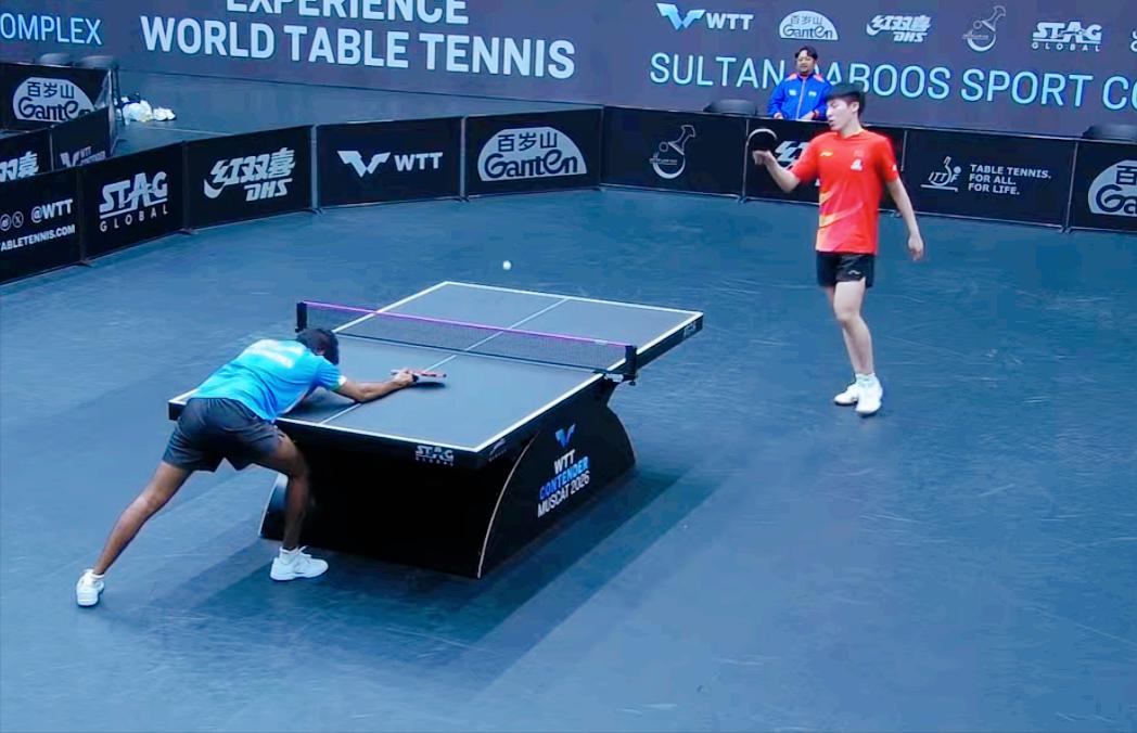 怪不得温瑞博只喜欢打对拉，
台内球处理的太糙了！

今天对手沙提安·加纳纳塞卡兰