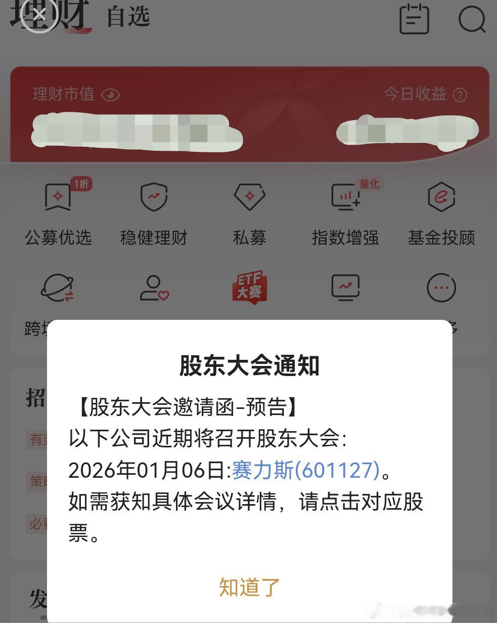 赛力斯 今天股东大会啊