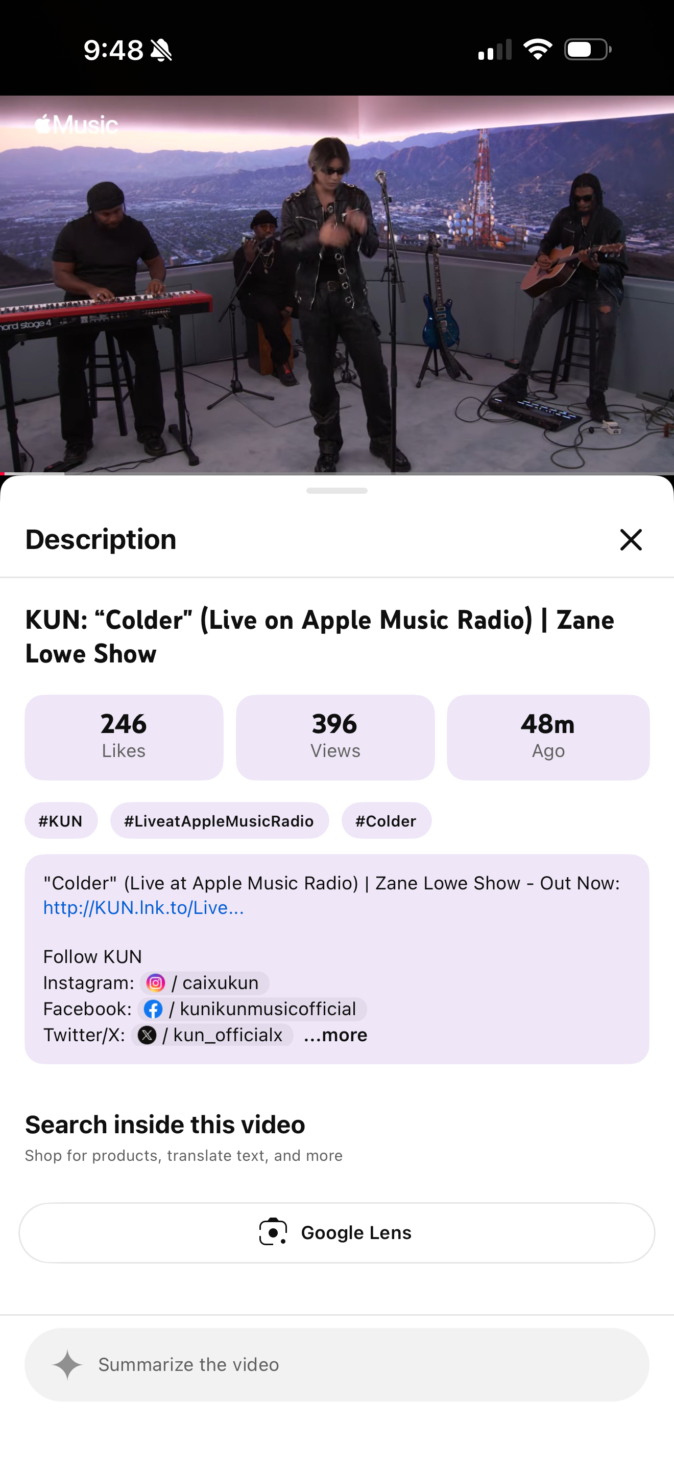 蔡徐坤新专辑kun cxk kun 蔡徐坤油管更新colder