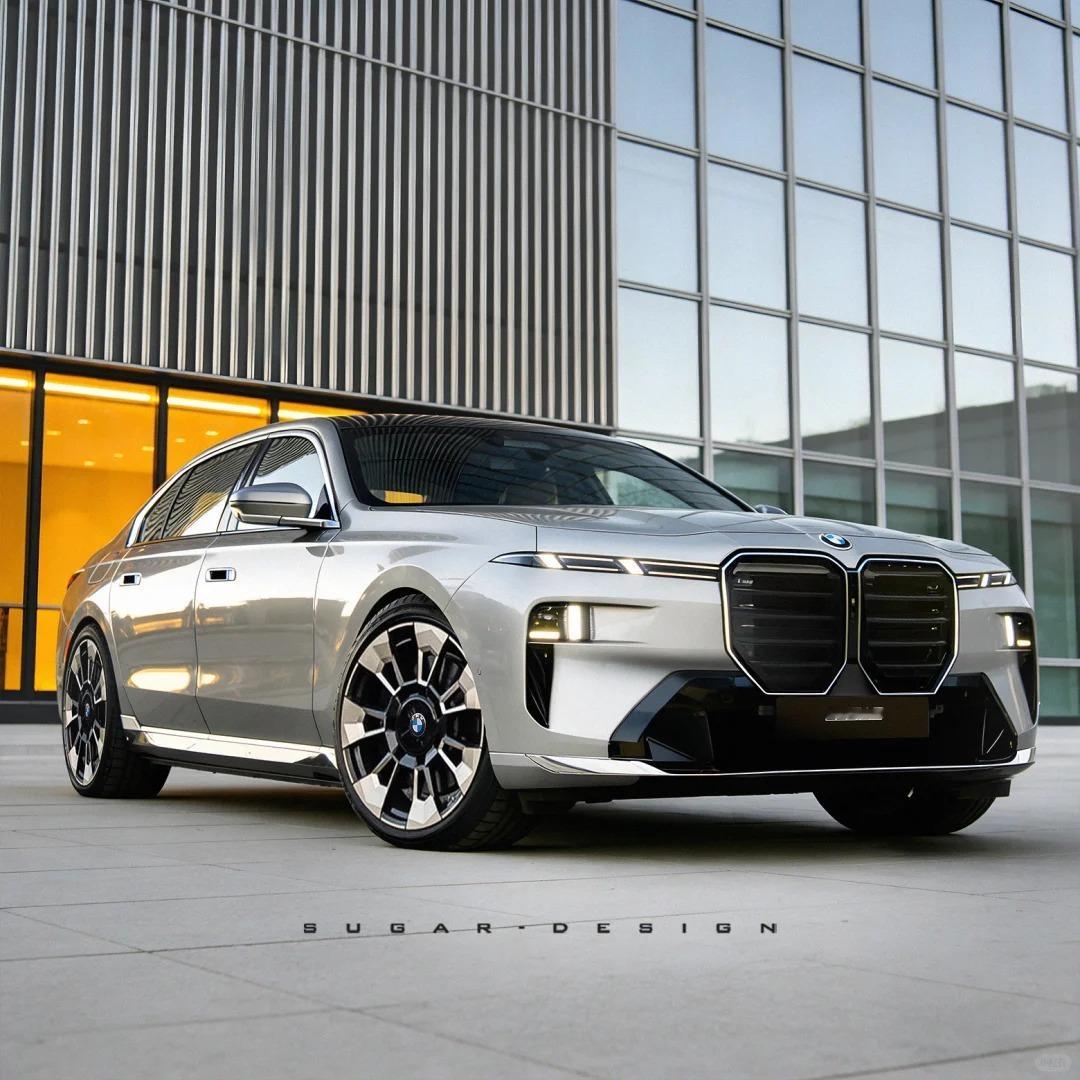 新车 中期改款的宝马7系，小幅调整一下变帅了 