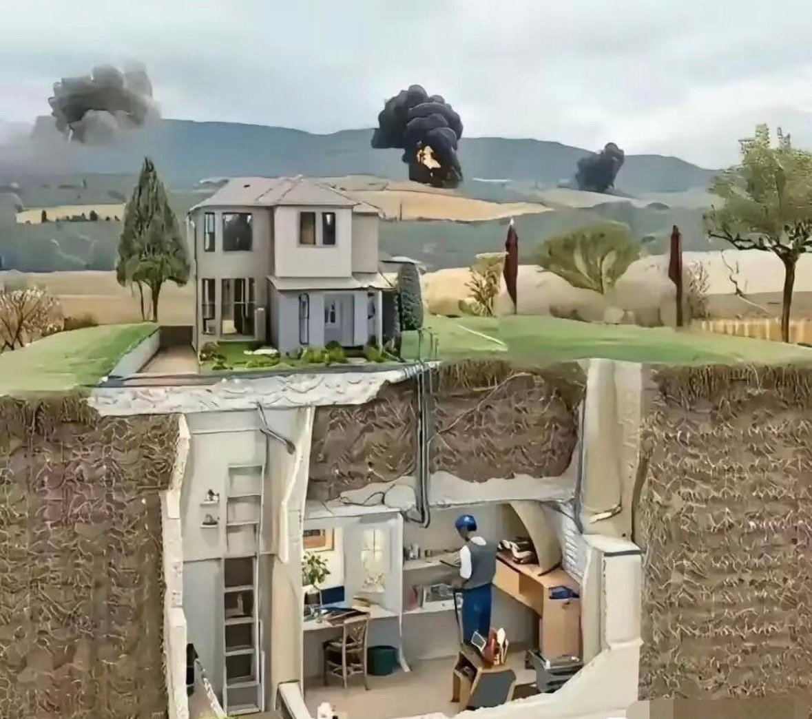 地下防空洞，这样应该就足够安全了吧 