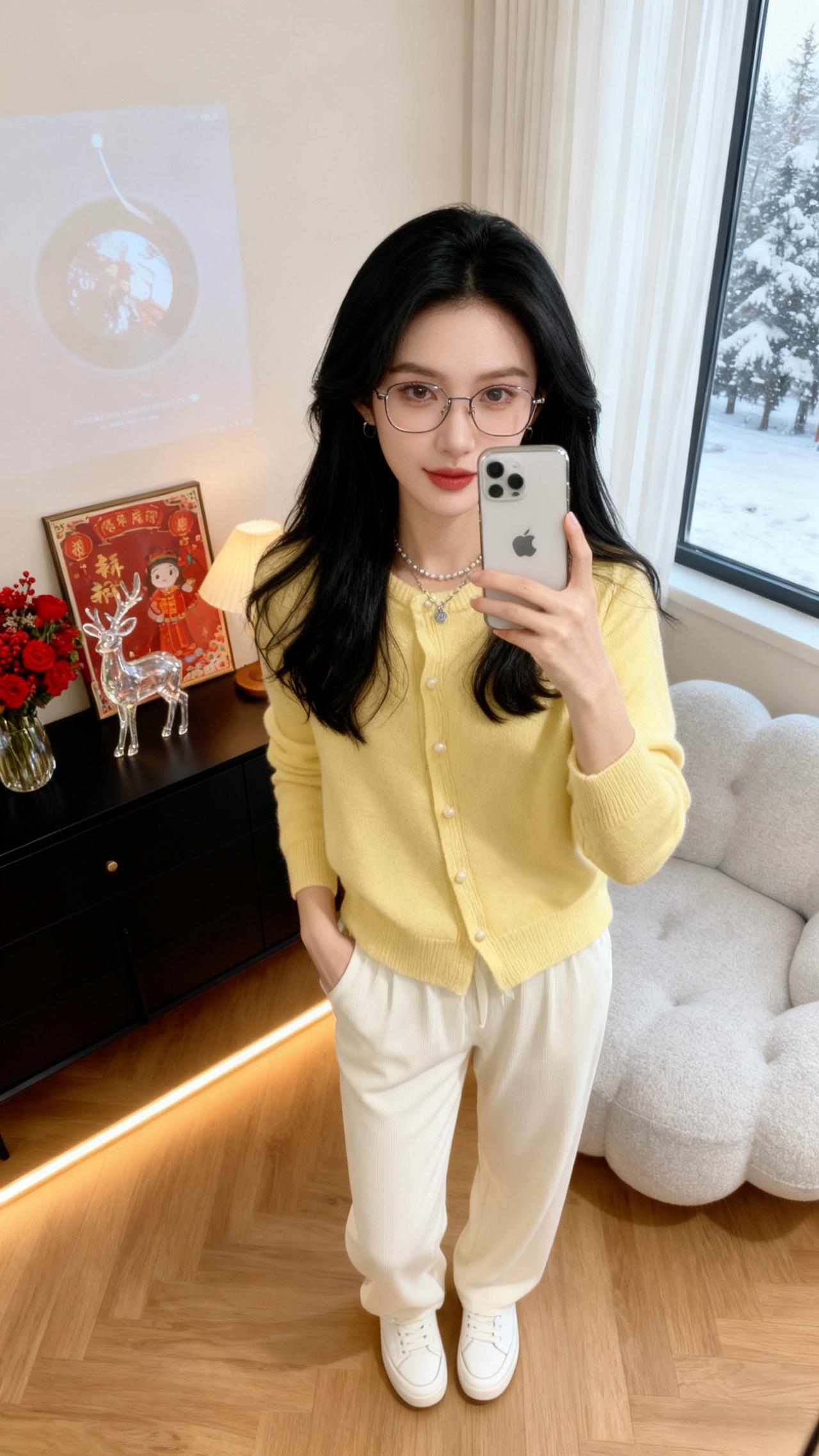 简约穿搭 过年穿什么 通勤搭配 针织毛衣 温柔的晚风一定能吹散许多不愉快