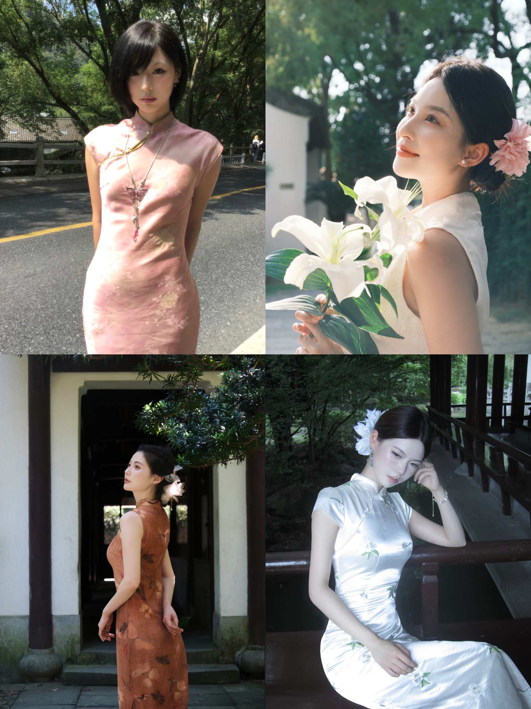 万能旗袍拍照姿势｜小幅度也能出片 