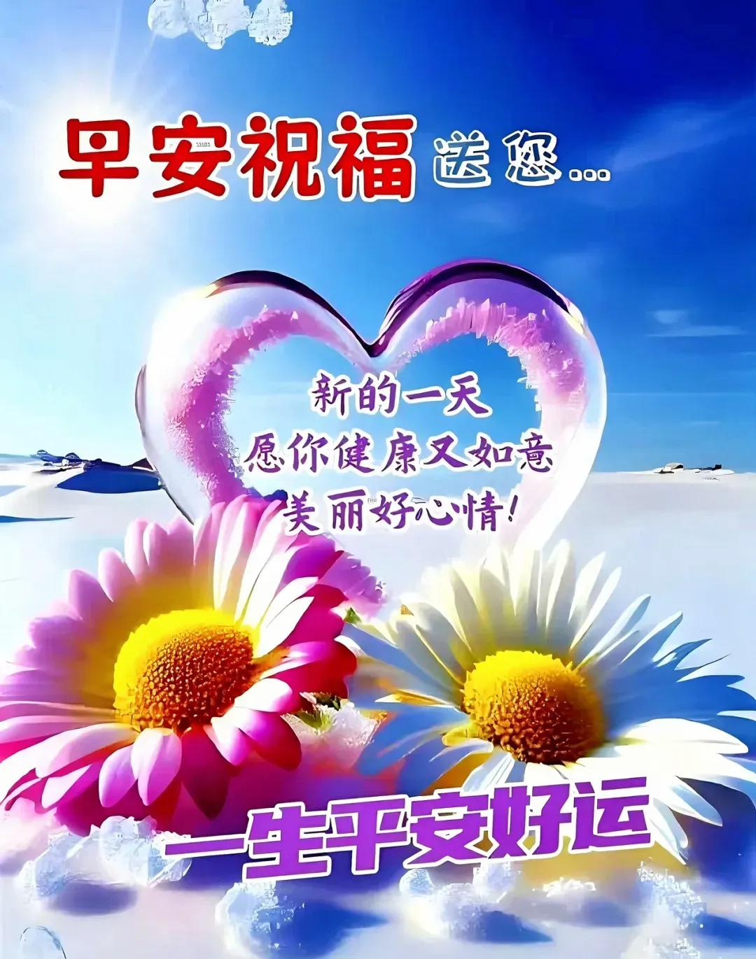 健康是航标，幸福是目标。
快乐是指标，平安是保障，
万事如意愿您全达标，
早安吉