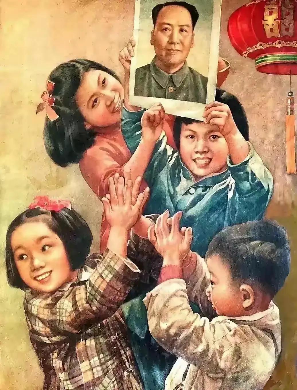 “我们热爱毛主席…”那是儿时的年画。