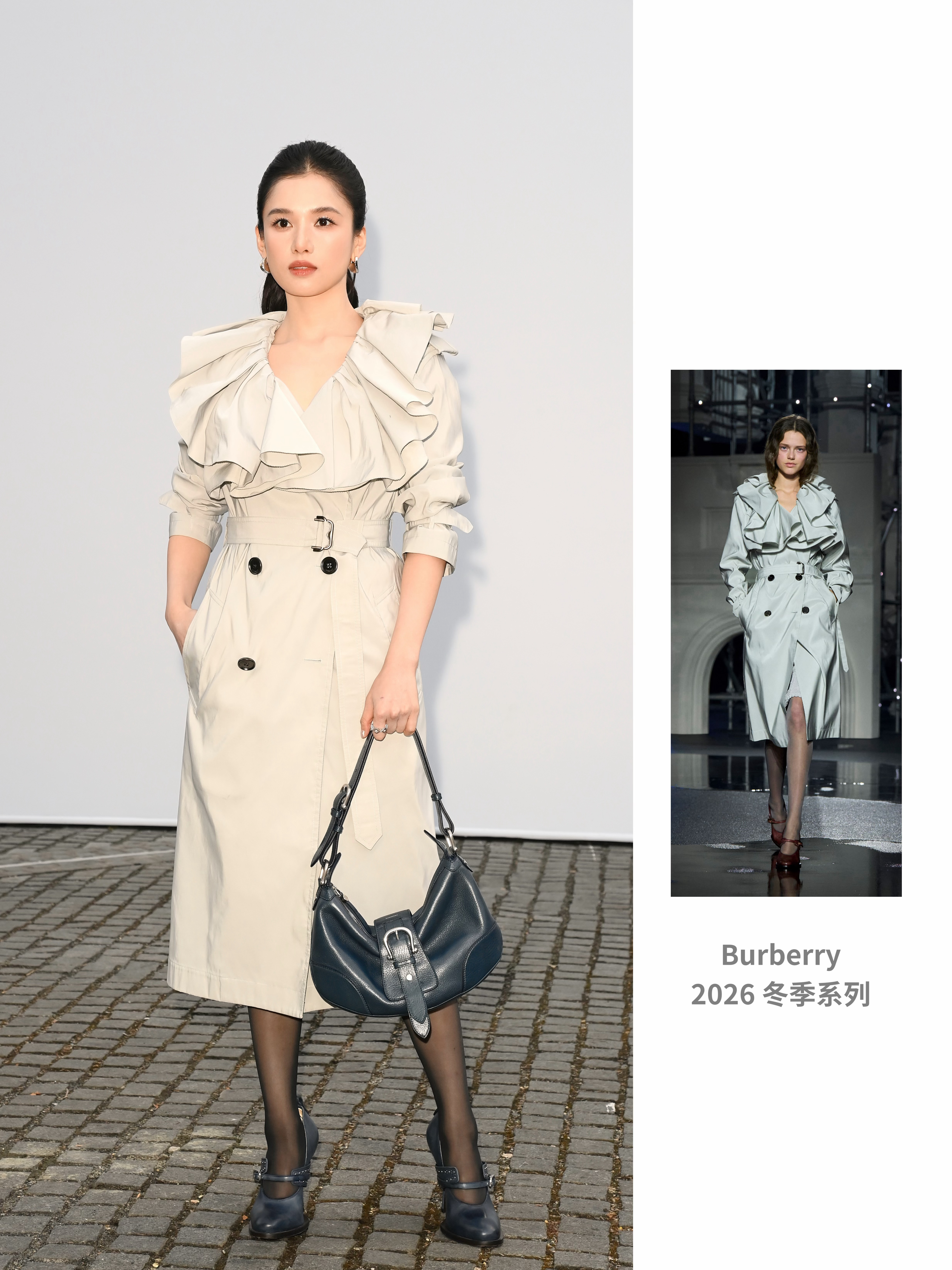 Burberry伦敦大秀张婧仪星光熠熠的Burberry 2027夏季系列秀场头