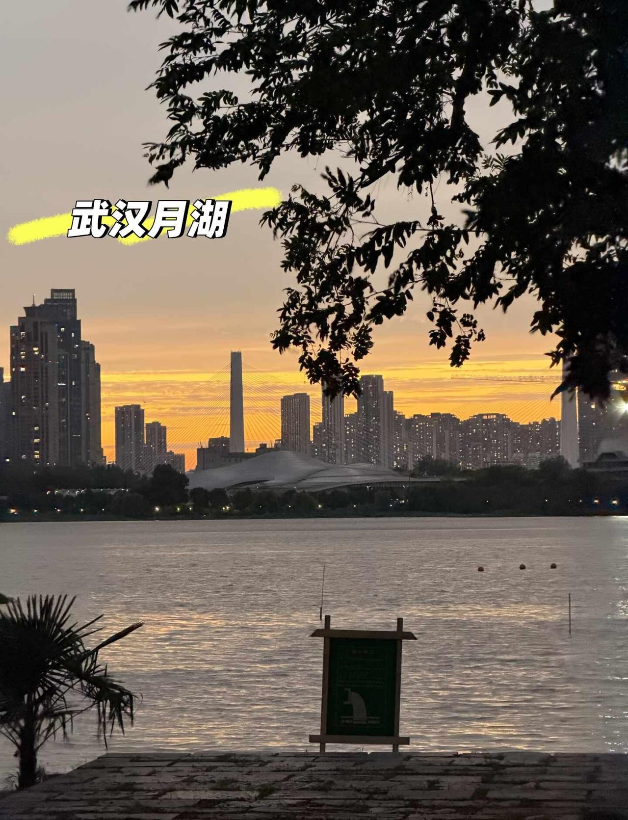 藏在汉阳的绝美日落机位，人少景美！
武汉的秋天很短，别错过这场限定橘子海🍊月湖