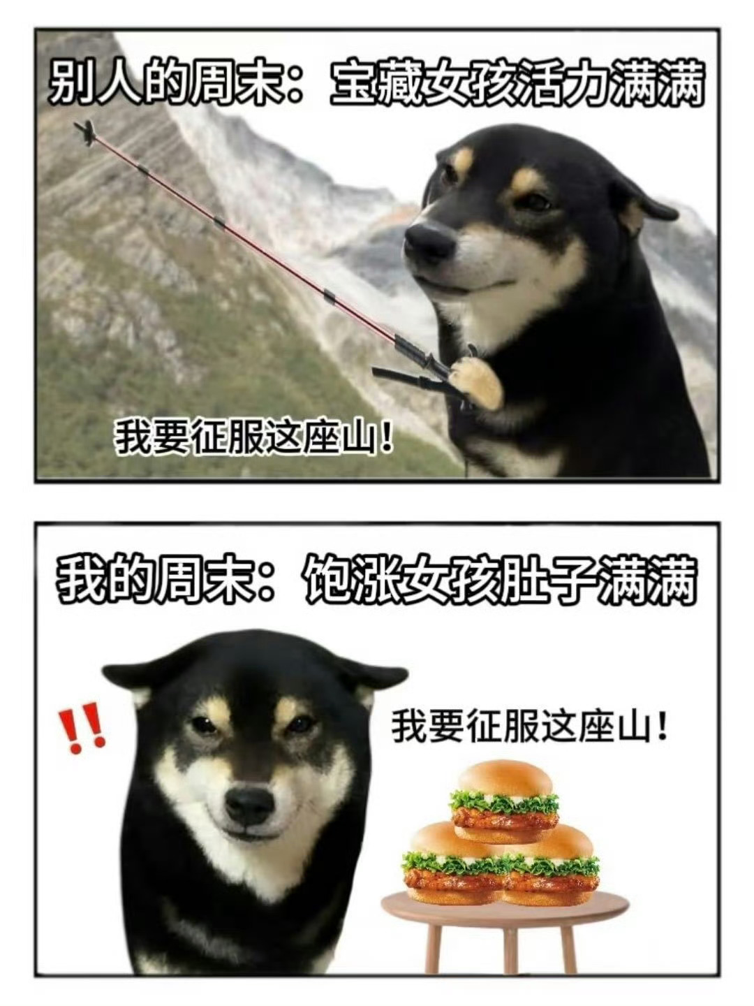周末计划vs实际周末 周末计划屡屡落空，理想和现实差距满满。但热乎美食准时到手，