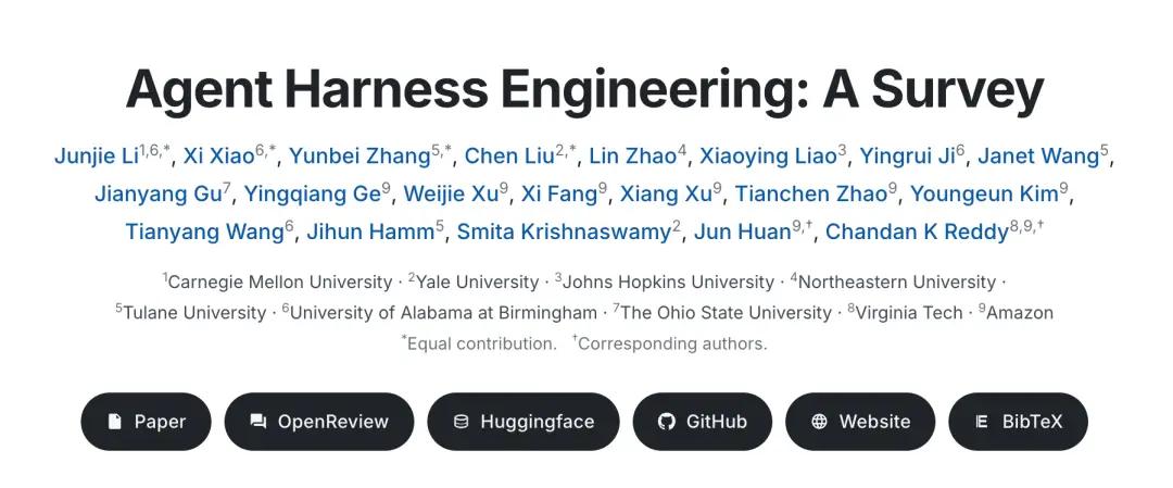 Agent Harness Engineering 综述核心解读
 
这篇由CM