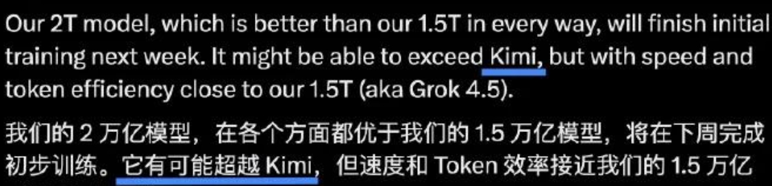 马斯克宣称要赶超Kimi 咱们国产 Kimi 刚发布 2.8 万亿超强模型，马斯