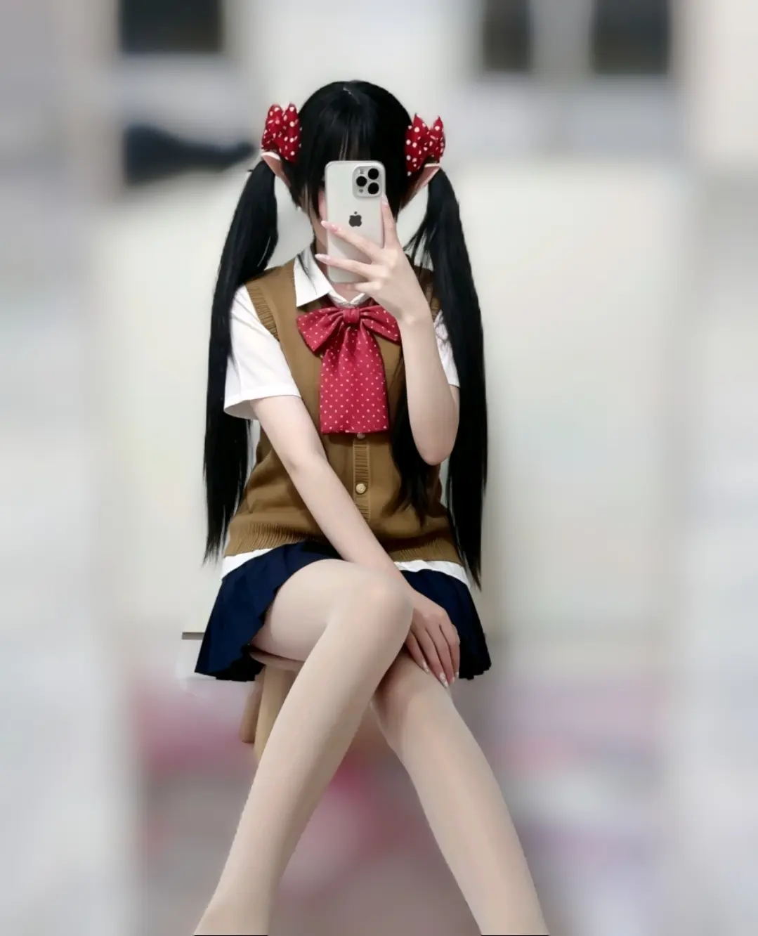 JK制服 甜妹 JK   对镜拍  期待夏天