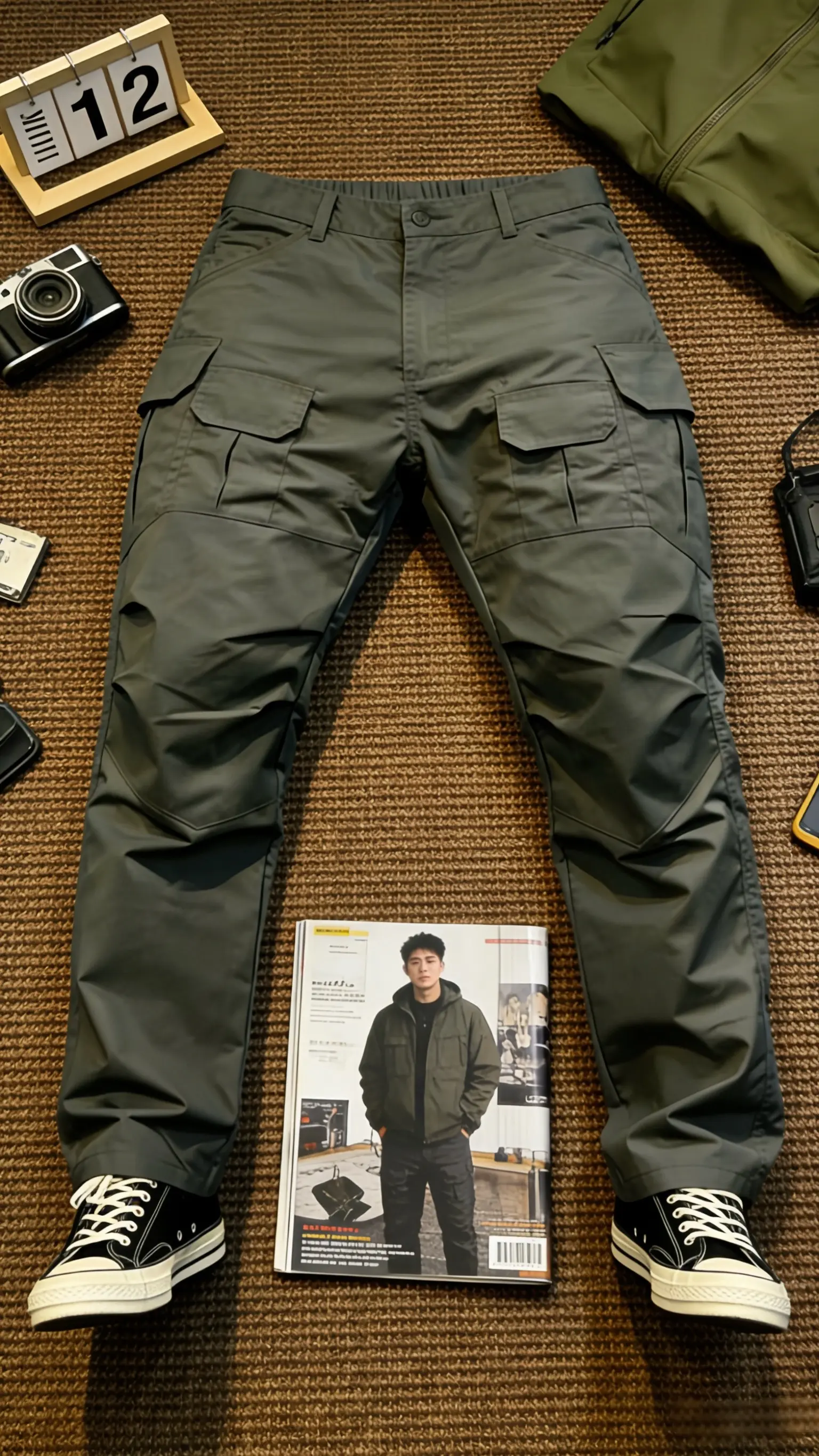 谁能拒绝这款春秋多口袋战术军布工装裤户外直筒裤耐磨通勤长裤