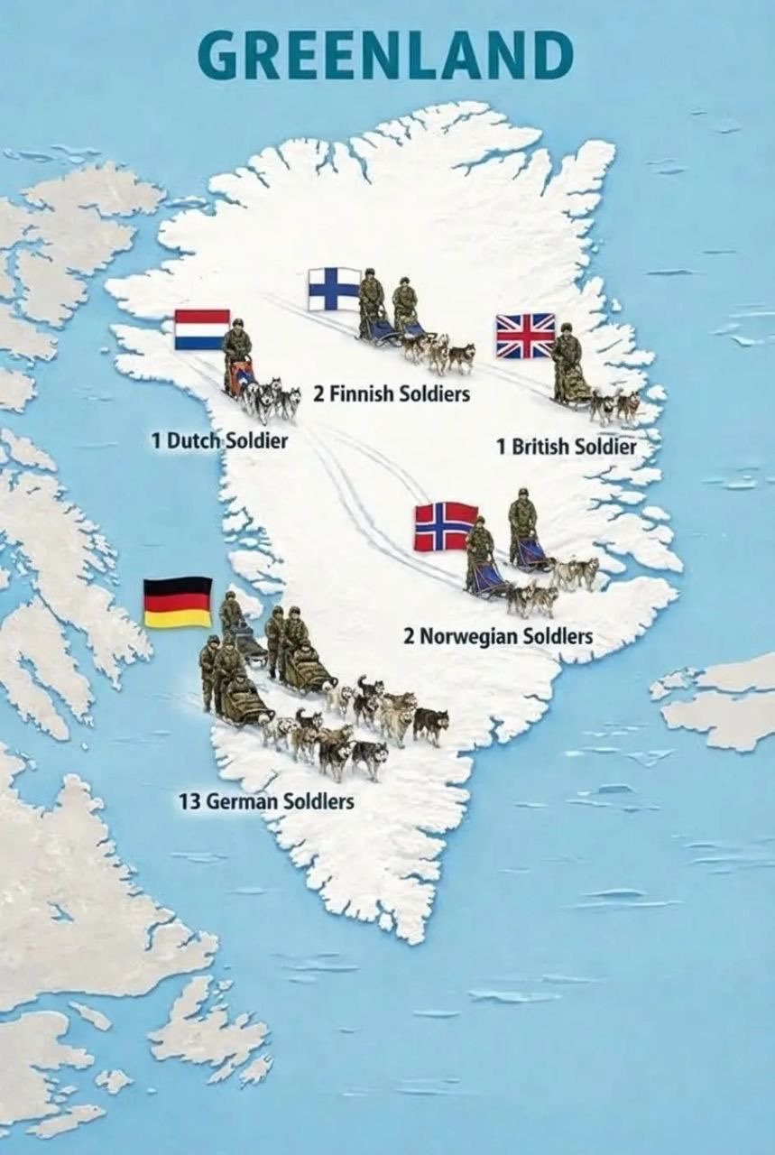 德国军事人员突然秘密撤离格陵兰岛本来就人不多，图1；现在又跑了13个🇩🇪，图