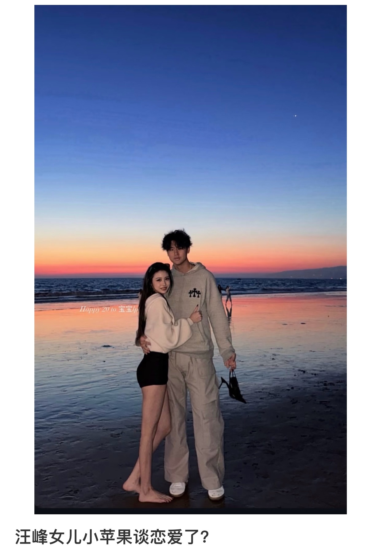 汪峰女儿小苹果谈恋爱了 