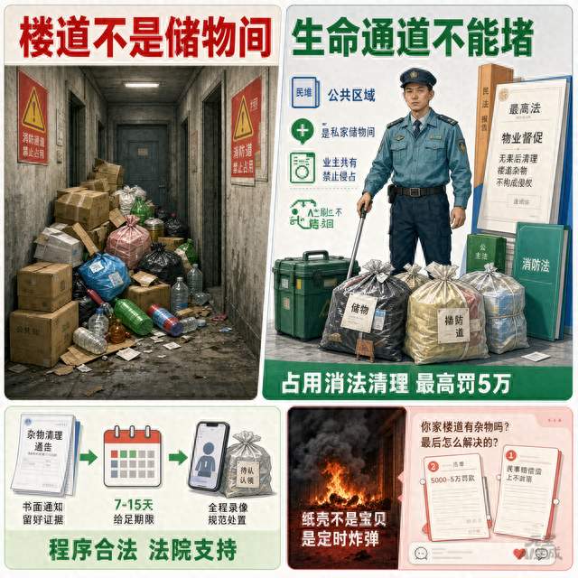 楼道堆满破烂却没人敢动？别等出事才后悔，最高法早就撑腰了！