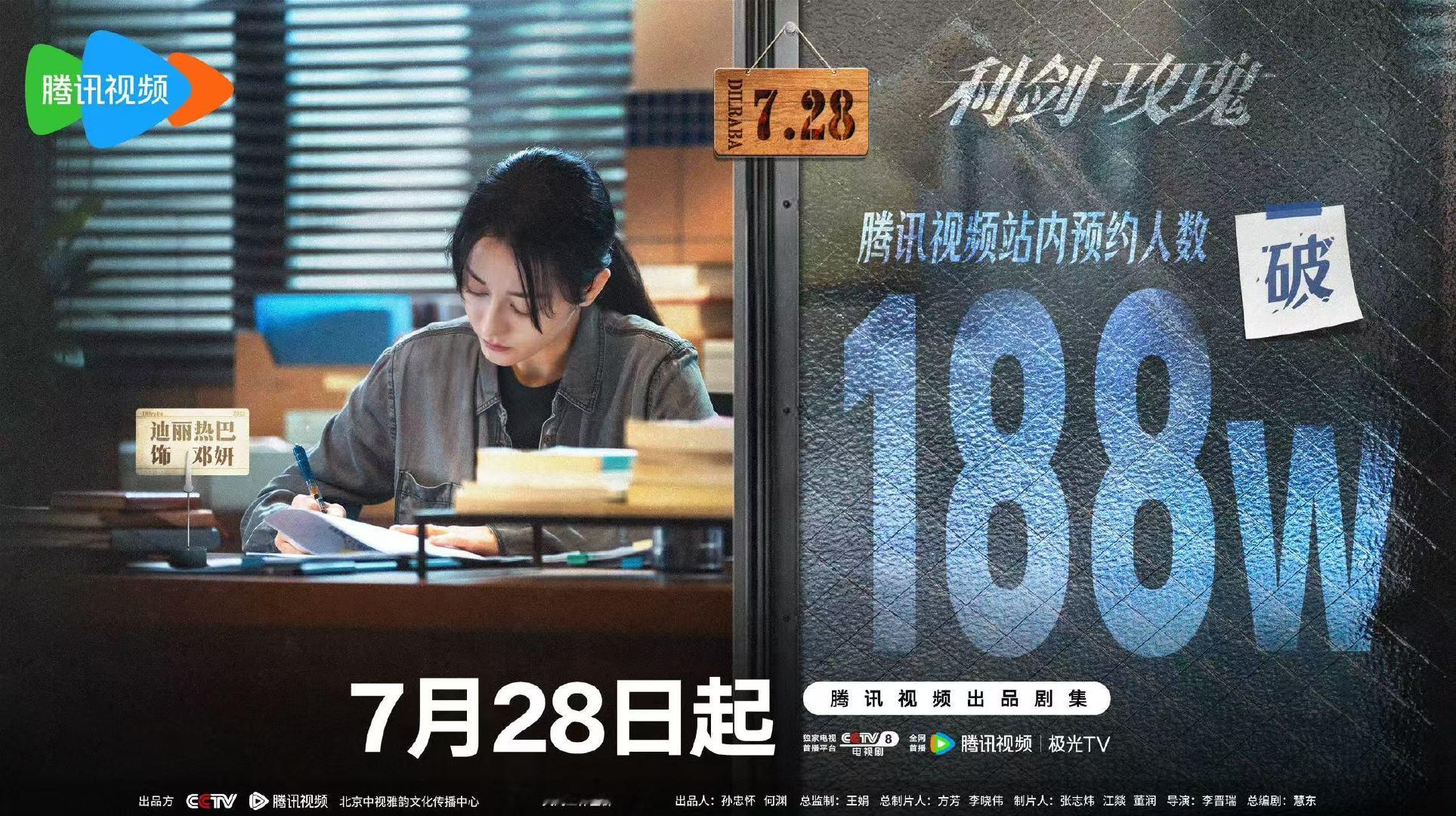 迪丽热巴预约破188w海报邓妍主任 我们明天见啦[yeah]迪丽热巴邓妍专注事业