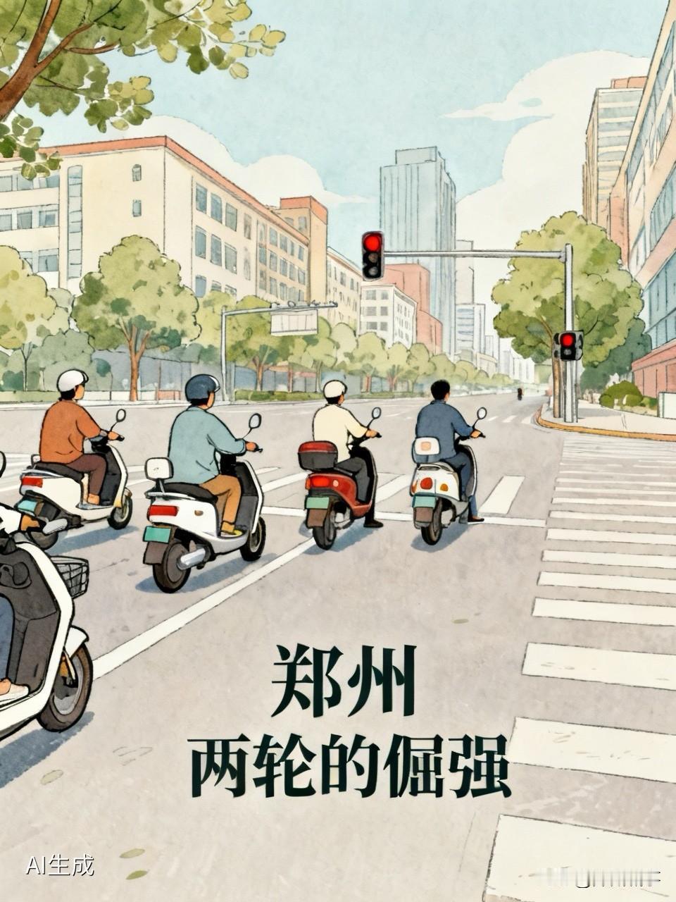 在郑州，四轮的干不过俩轮的，真实原因就两个字

昨天下班骑电动车回家，等红灯的时