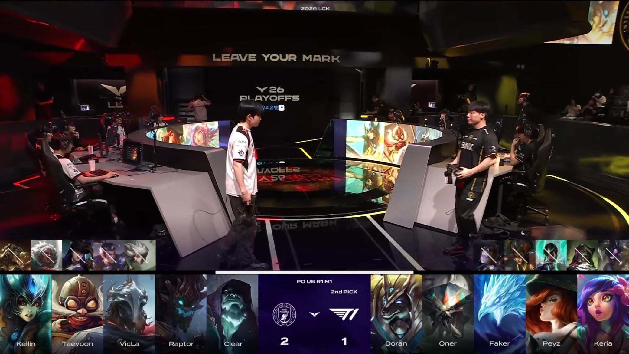 【2026 LCK 季后赛】 GAME 04 vs BFX第四局BP如下T1[超