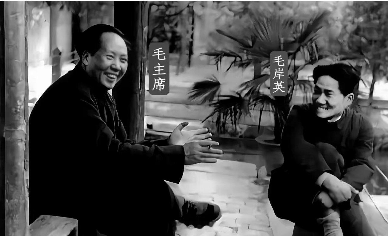 伟人也是慈父和儿子毛岸英的珍贵合照 