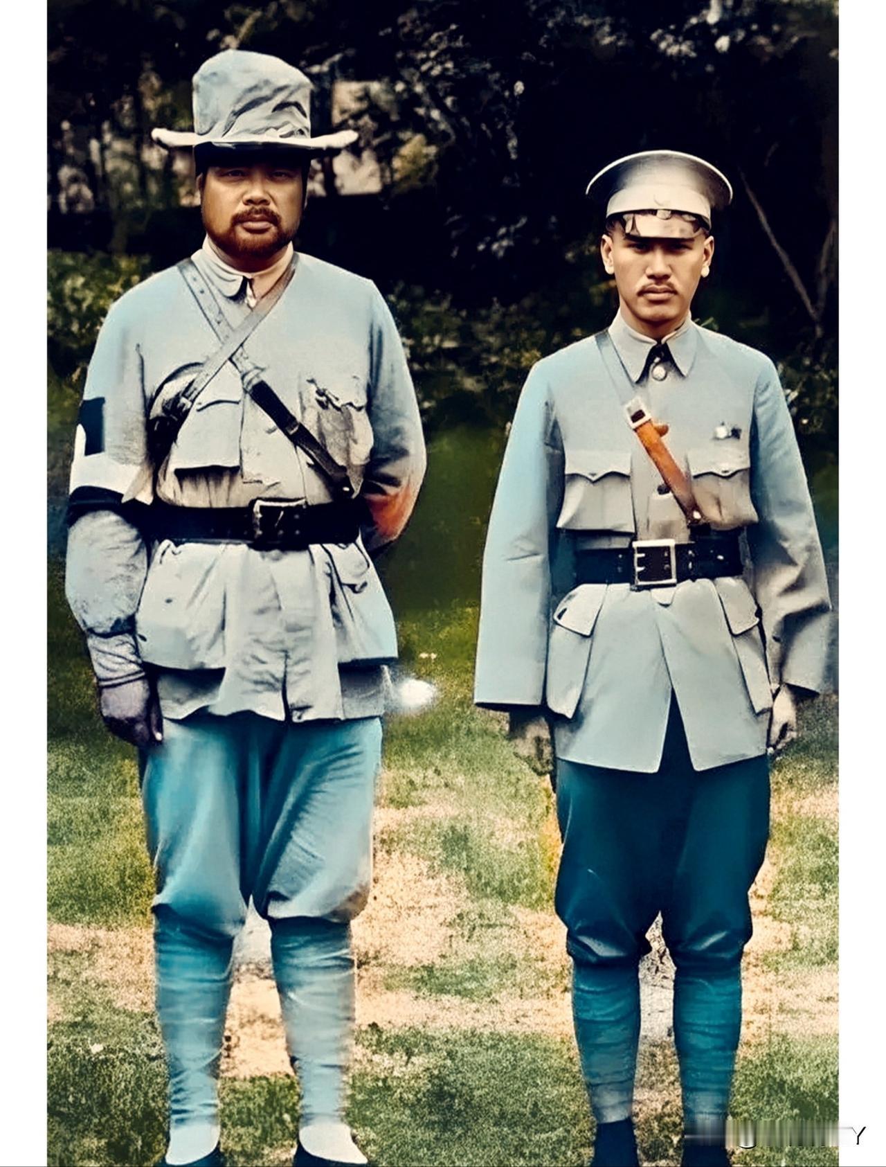 这便是冯玉祥和蒋中正的真实模样，这而非演戏，也并不是影视剧里的演员，而是1928