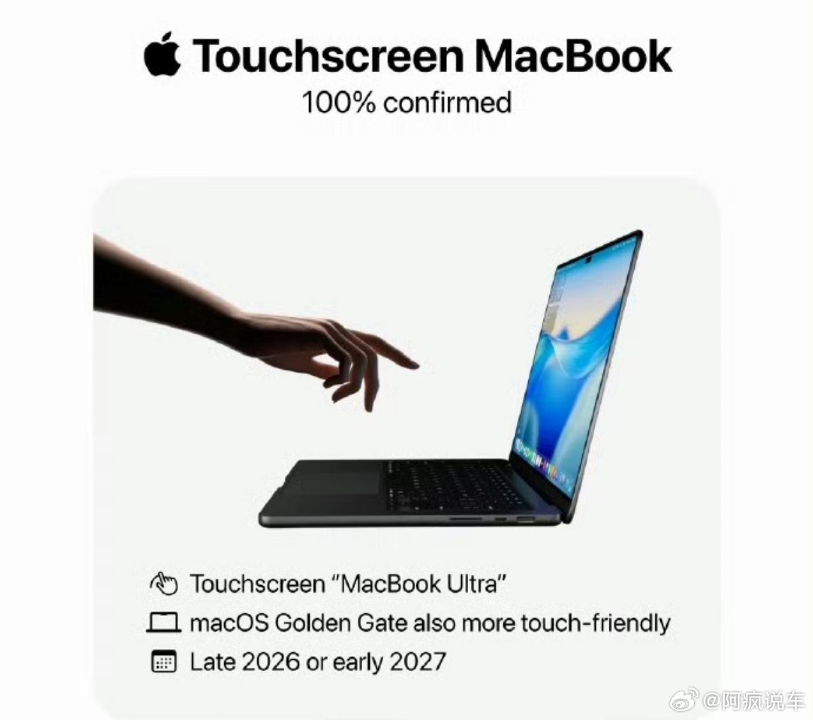 折叠iPhone触屏MacBook快了，苹果的两个重磅产品。折叠iPhone受众
