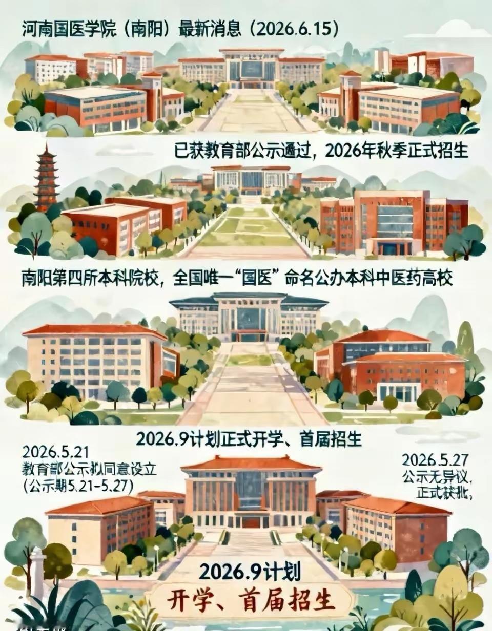 河南及周边地区的学子们有福音啦！
河南南阳已有四所本科院校，分别是南阳师范学院、