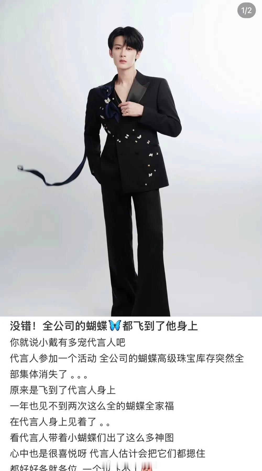 品牌霸霸全公司的蝴蝶🦋都飞到了檀健次身上，太宠了吧