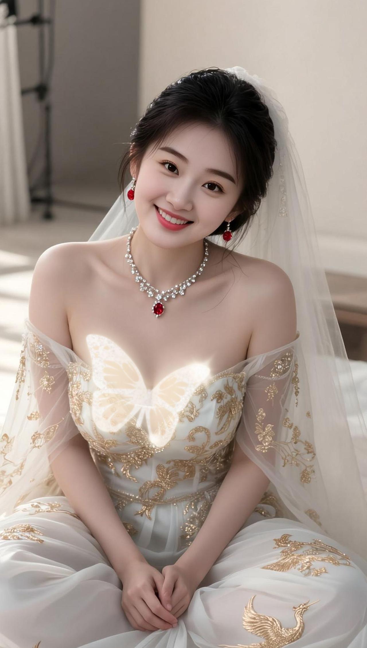 AI华丽轻纱写真 抖音ai创作 原来穿婚纱这么好看 故事会