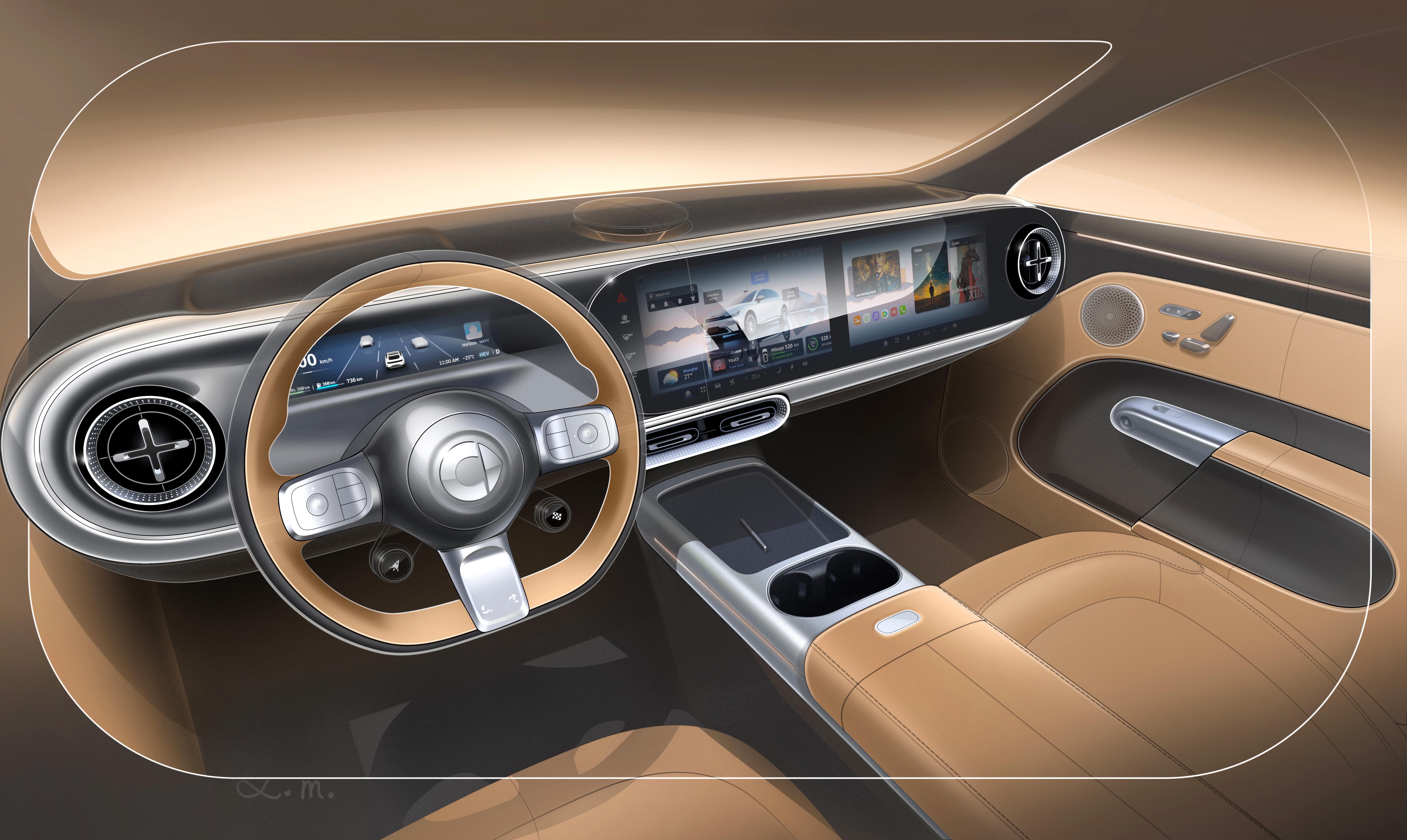 来一波smart精灵6号内饰图，好看吗？该说不说效果画得真好，期待看看真车你愿意