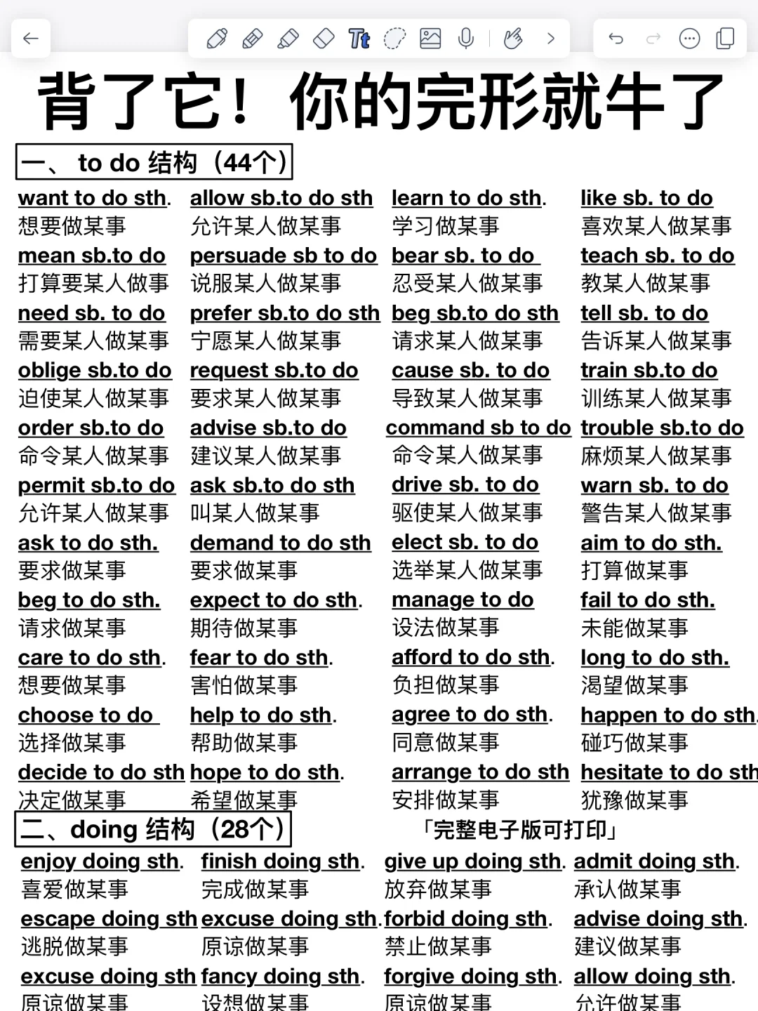 背了它！完形填空就牛了，闭眼选答案！