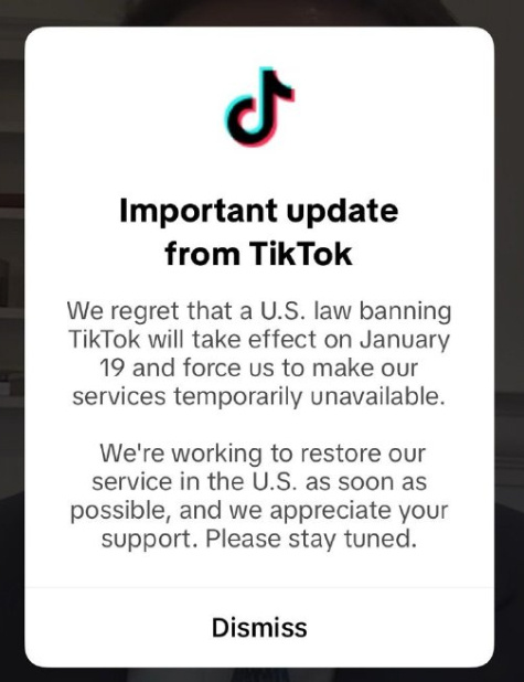 TikTok在美国停止服务 感觉这次tk表现得比较不错 