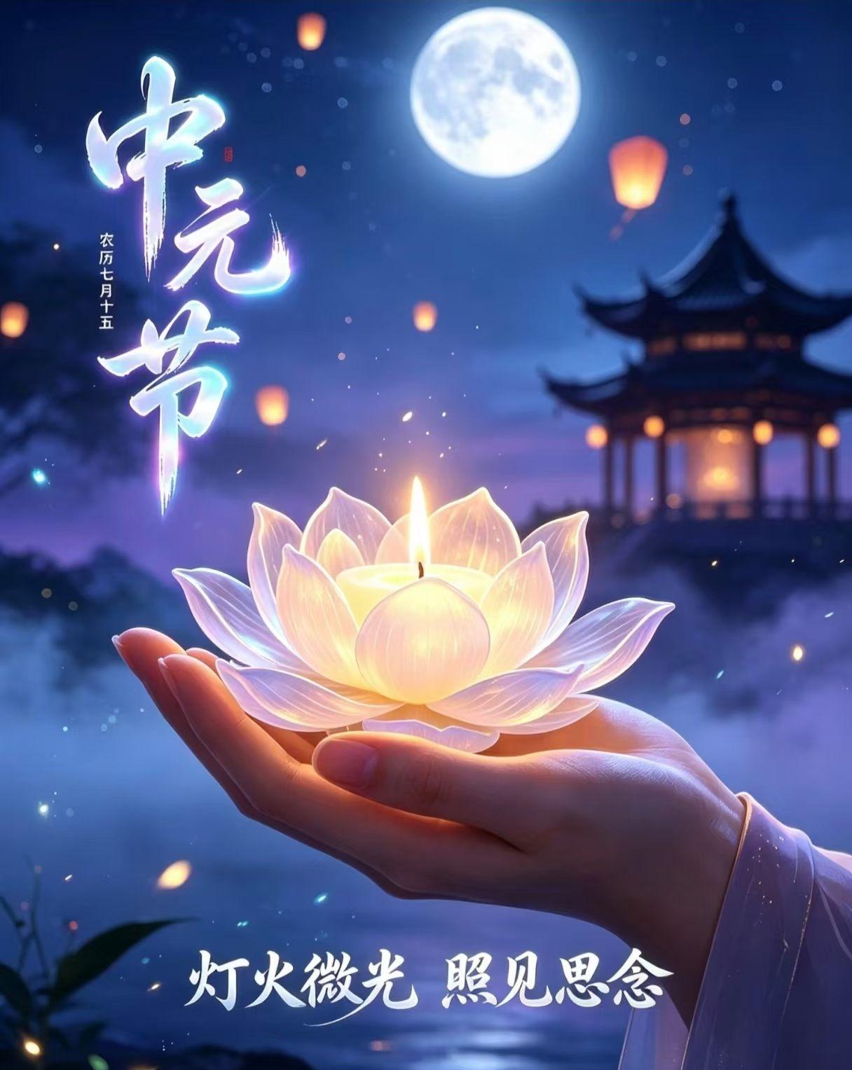 月明风清
 遥寄故人
 灯火未熄
 思念未远

岁月流转，思念从未消散！愿逝去的