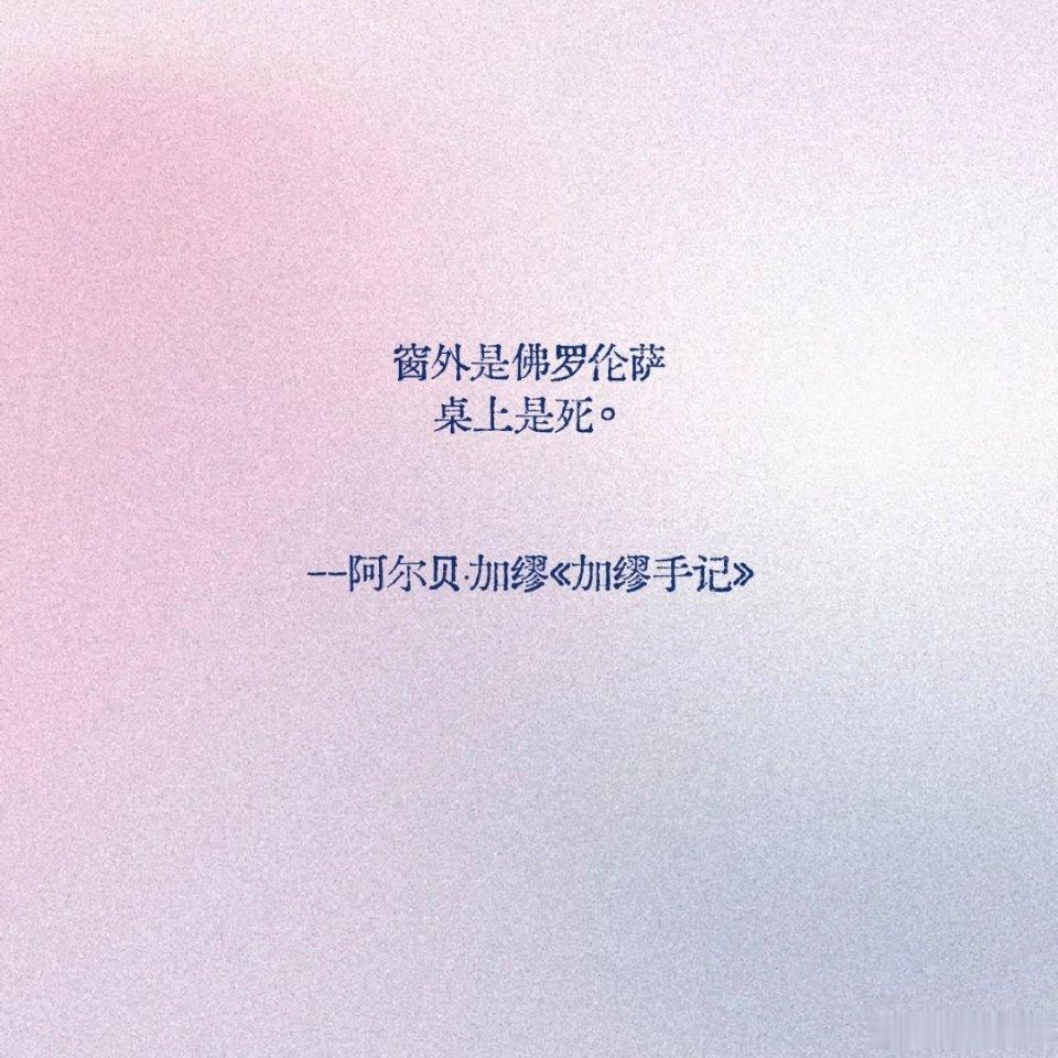夏天永远是读加缪的季节窗外是佛罗伦萨桌上是死。--阿尔贝·加缪《加缪手记》🌼一
