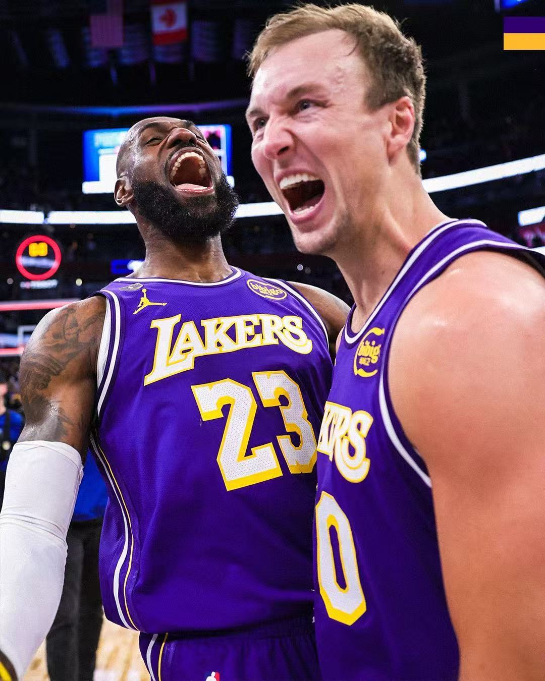 湖人官方IG：季后赛首轮主场优势锁定🔒 