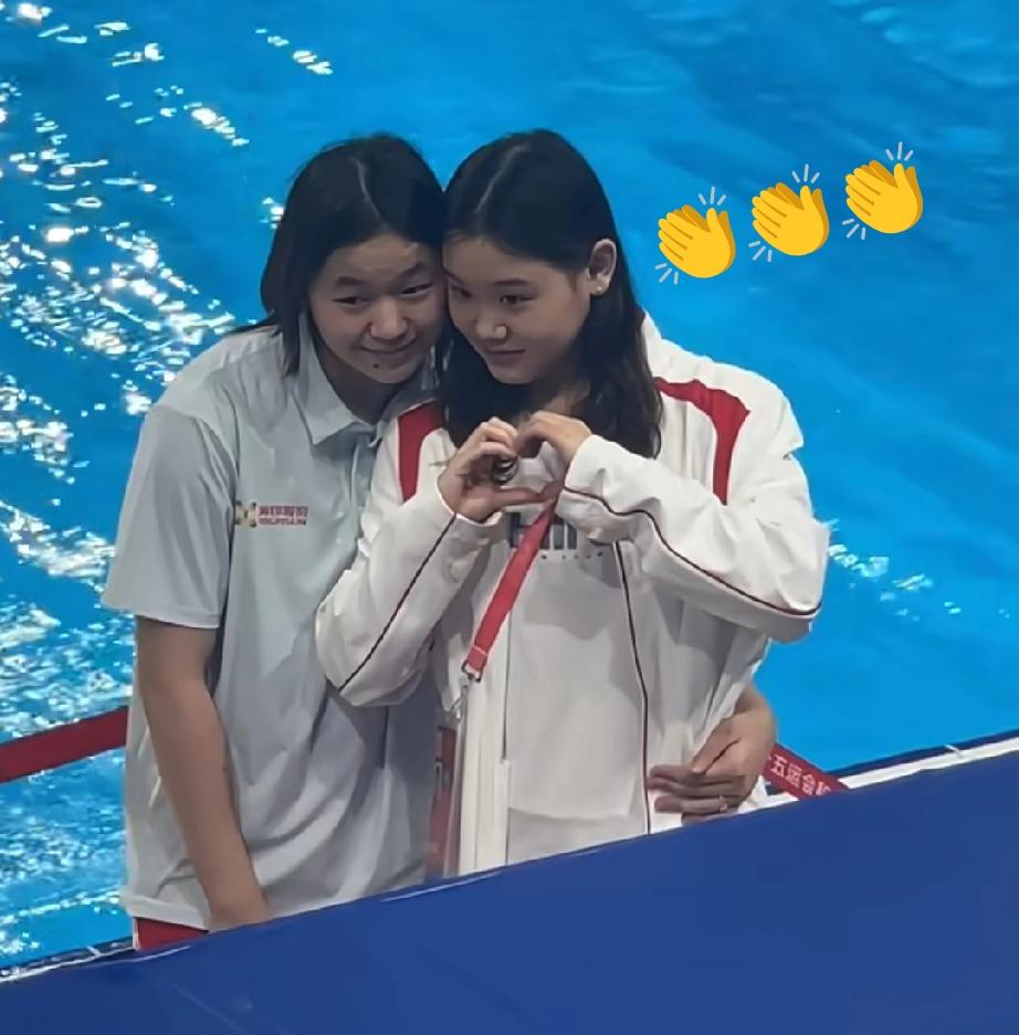 全红婵与张家齐全运会一起拍照留念！最好的两小只一下子长大了！

这次全运会全红婵