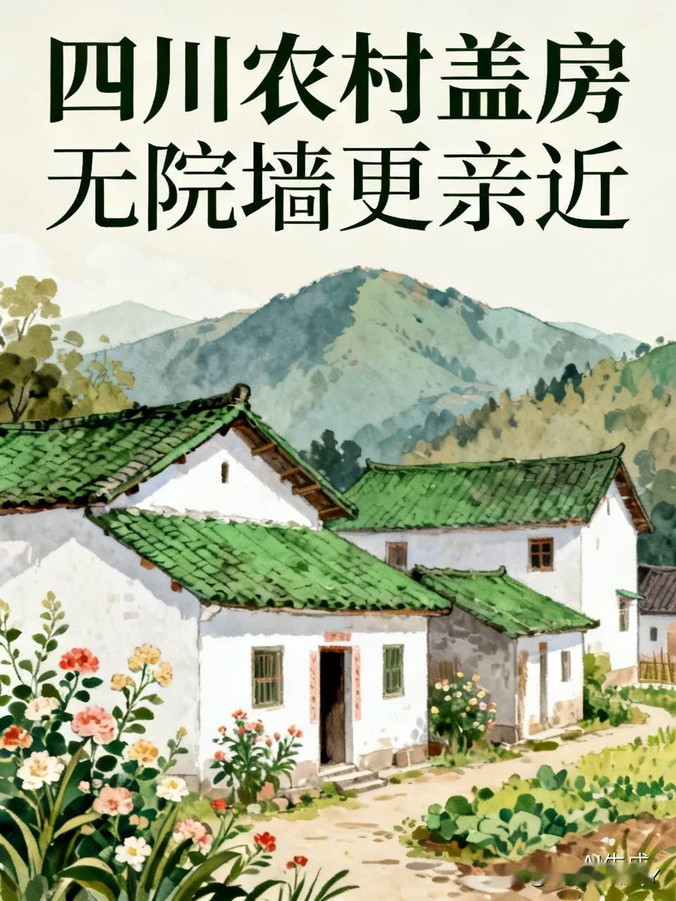 听四川的人说，在四川农村盖房子，都不建院墙，如果有院墙，别人就不去你家玩了。在北