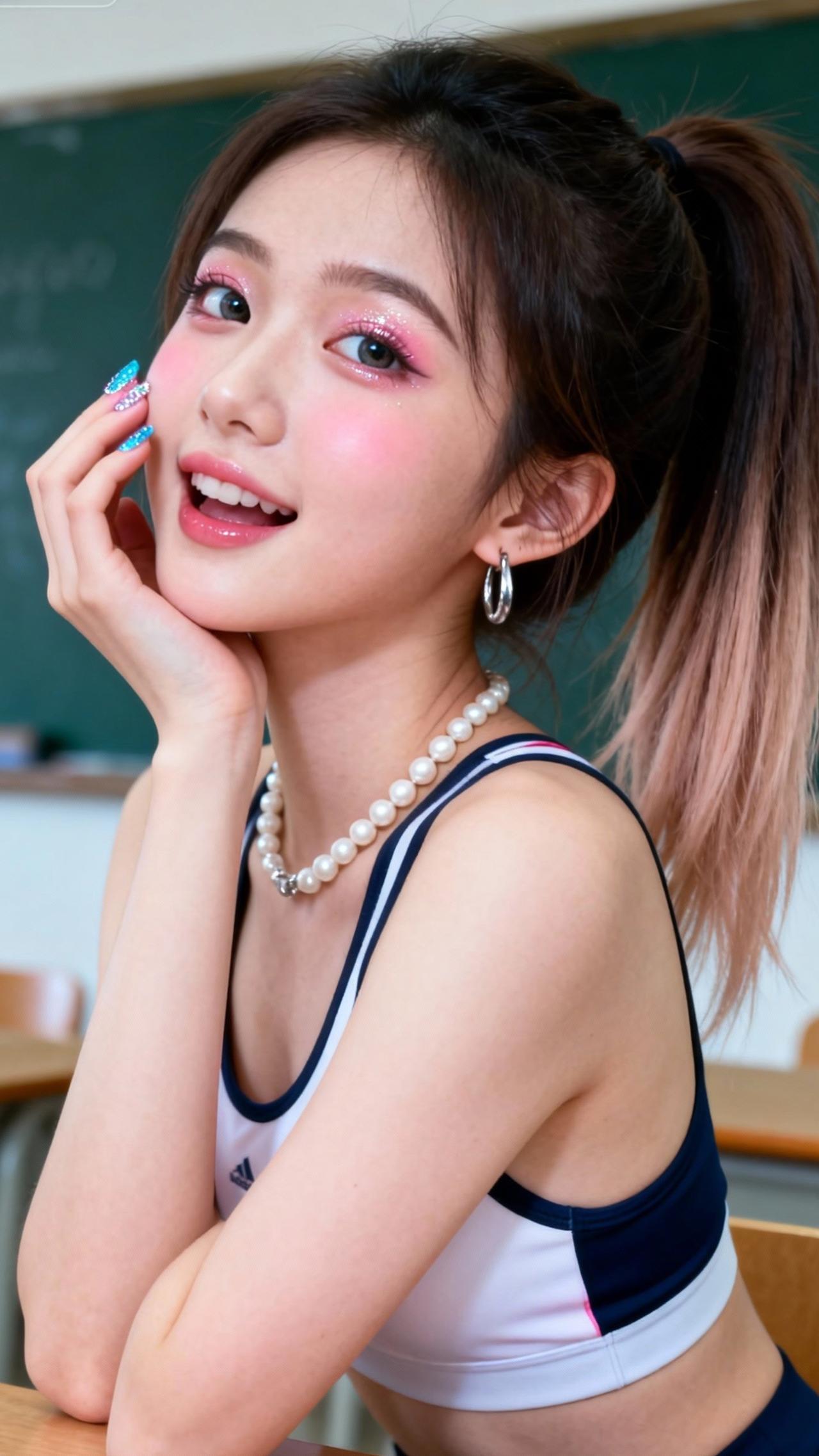 美颜全开，谁也不爱。美女 性感小性感 少女写真 拍照姿势