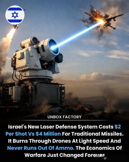 以色列研发了一种称为“铁束”的定向能防空系统，利用集中的光能拦截无人机和短程威胁