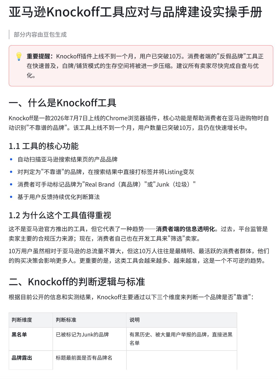 兄弟们，要注意了！现在有个叫Knockoff的插件，消费者装了之后，搜索结果里，