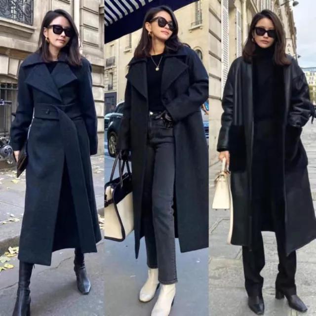 都市黑风衣穿搭指南，尽显优雅与酷感！气质风衣穿搭 灰色系风衣穿搭 风衣外套女黑色