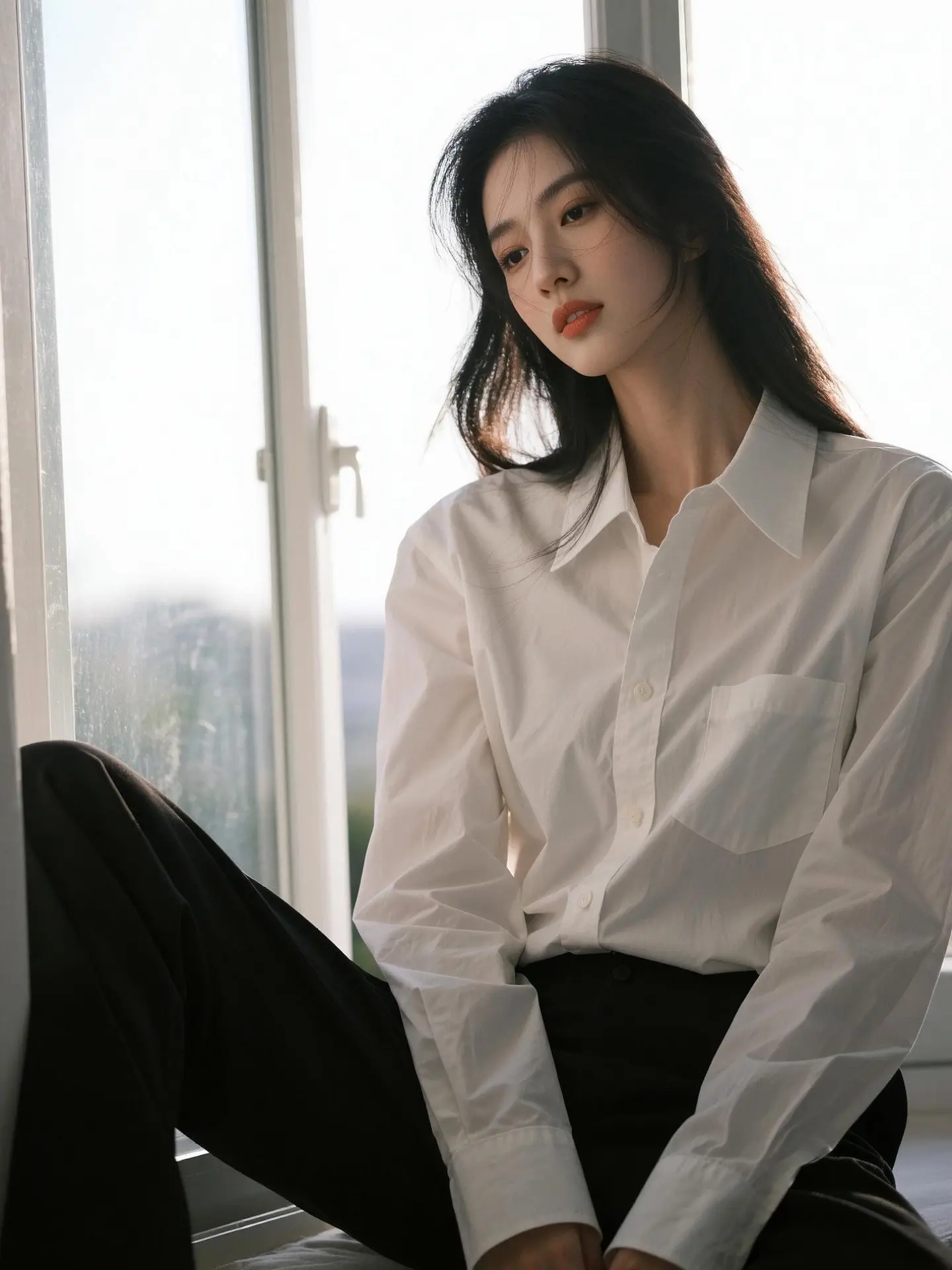 AI窗畔清冷写真 随变ai随便玩 ai创作 玩法合伙人计划 随变一拍都很夯