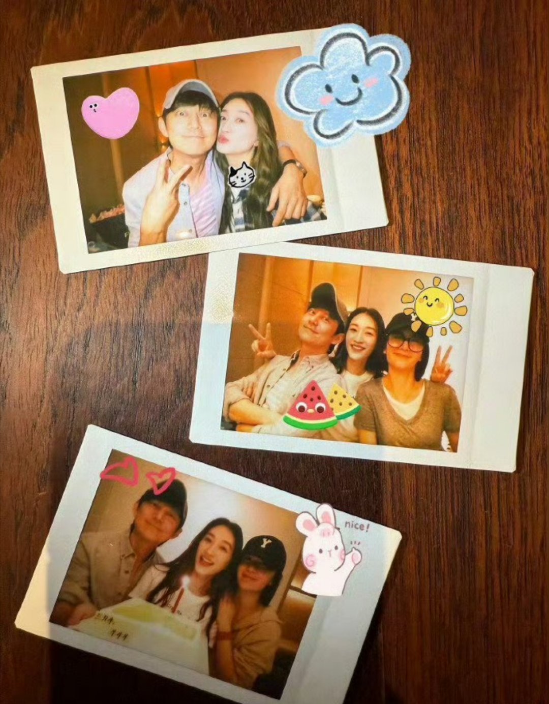 何炅谢娜为李小冉庆生 生日快乐呀  友谊长存，多年的老朋友[抱一抱] ​​​