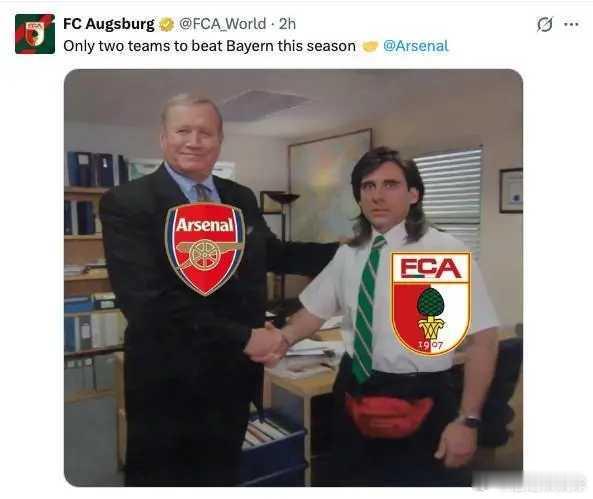 惺惺相惜，本赛季只有两支球队可以击败强大的拜仁！德甲第19轮奥格斯堡客场2-1战