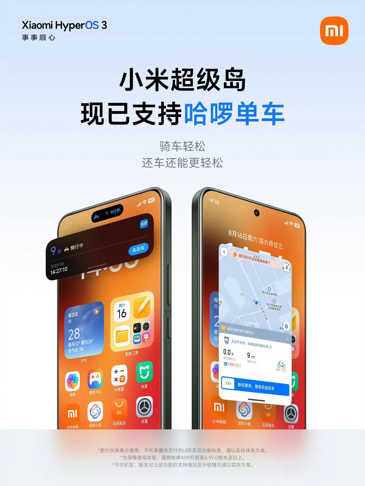 小米超级岛已经支持哈啰单车，你最需要什么功能上岛？ ​​​