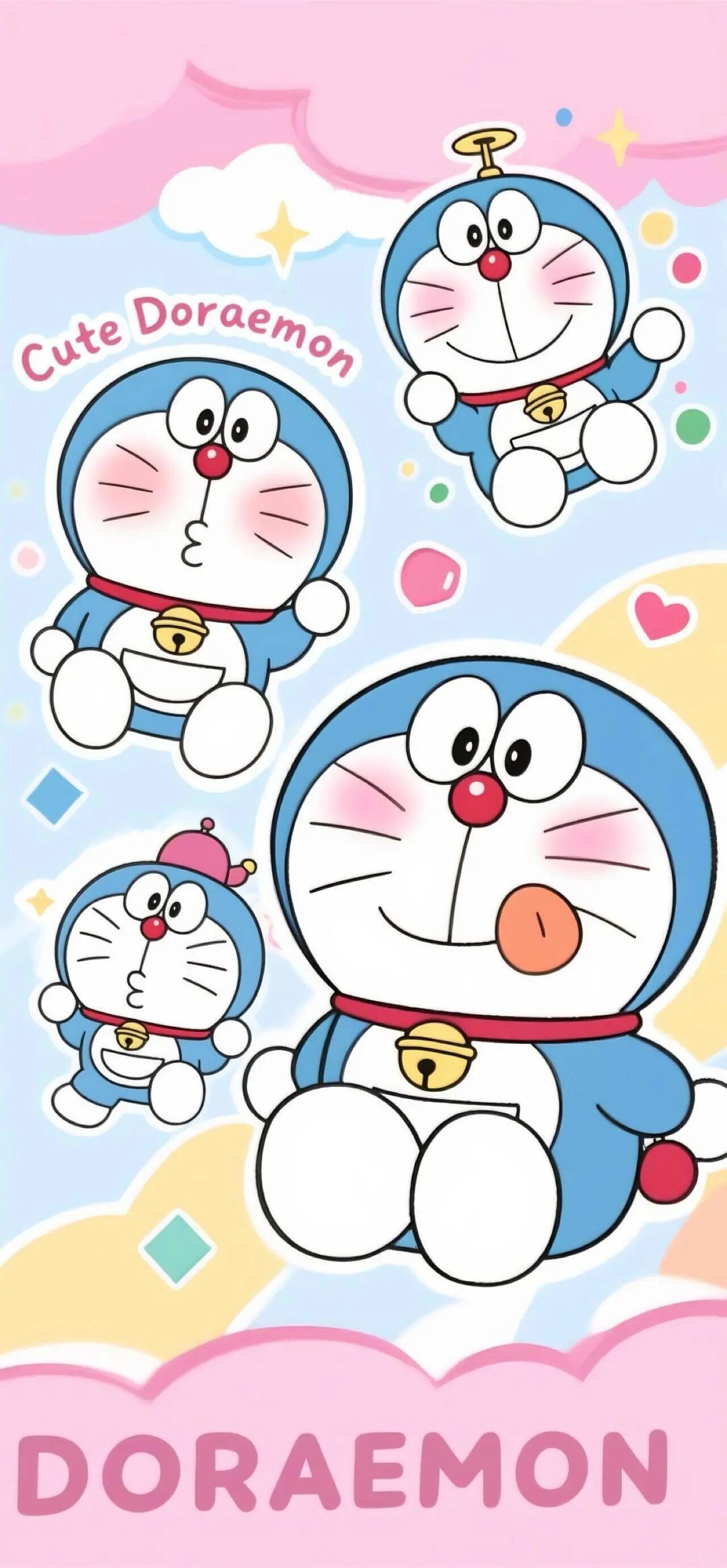 𝙎𝙝𝙖𝙧𝙚｜壁纸小时候喜欢的卡通片  叮当猫₊⁺♡₊⁺全面屏壁纸｜高清