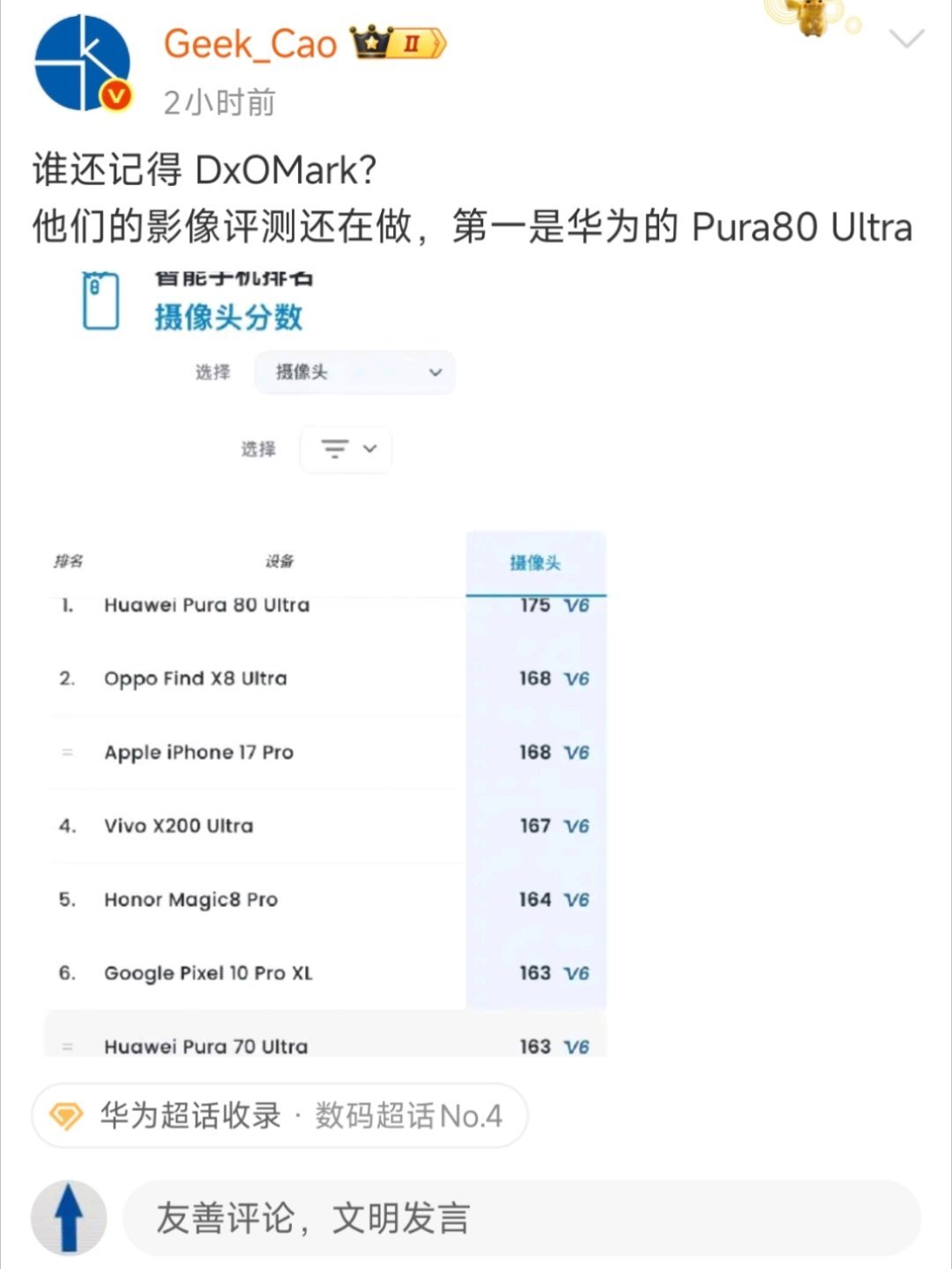 Pura系列一年进步了12分，点赞。 