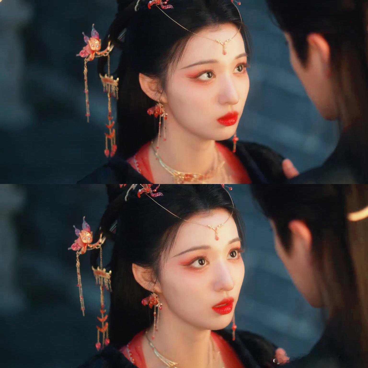 王楚然新剧优雅开场神人展开 王楚然在《成何体统》里的妖妃优雅登场名场面真的绝了，