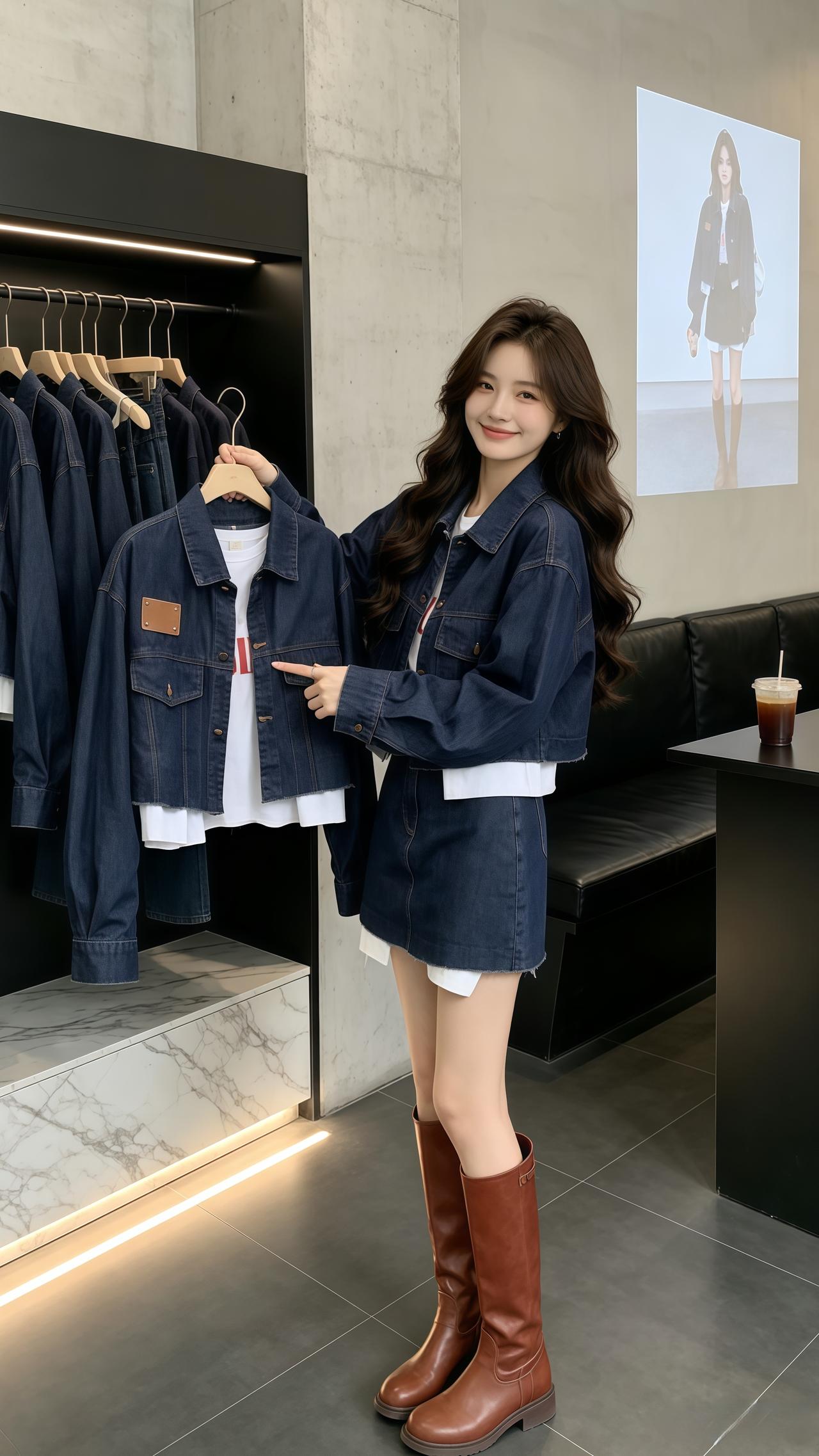 百搭显瘦牛仔套装 超爱牛仔穿搭 穿搭韩系穿搭 ootd穿搭